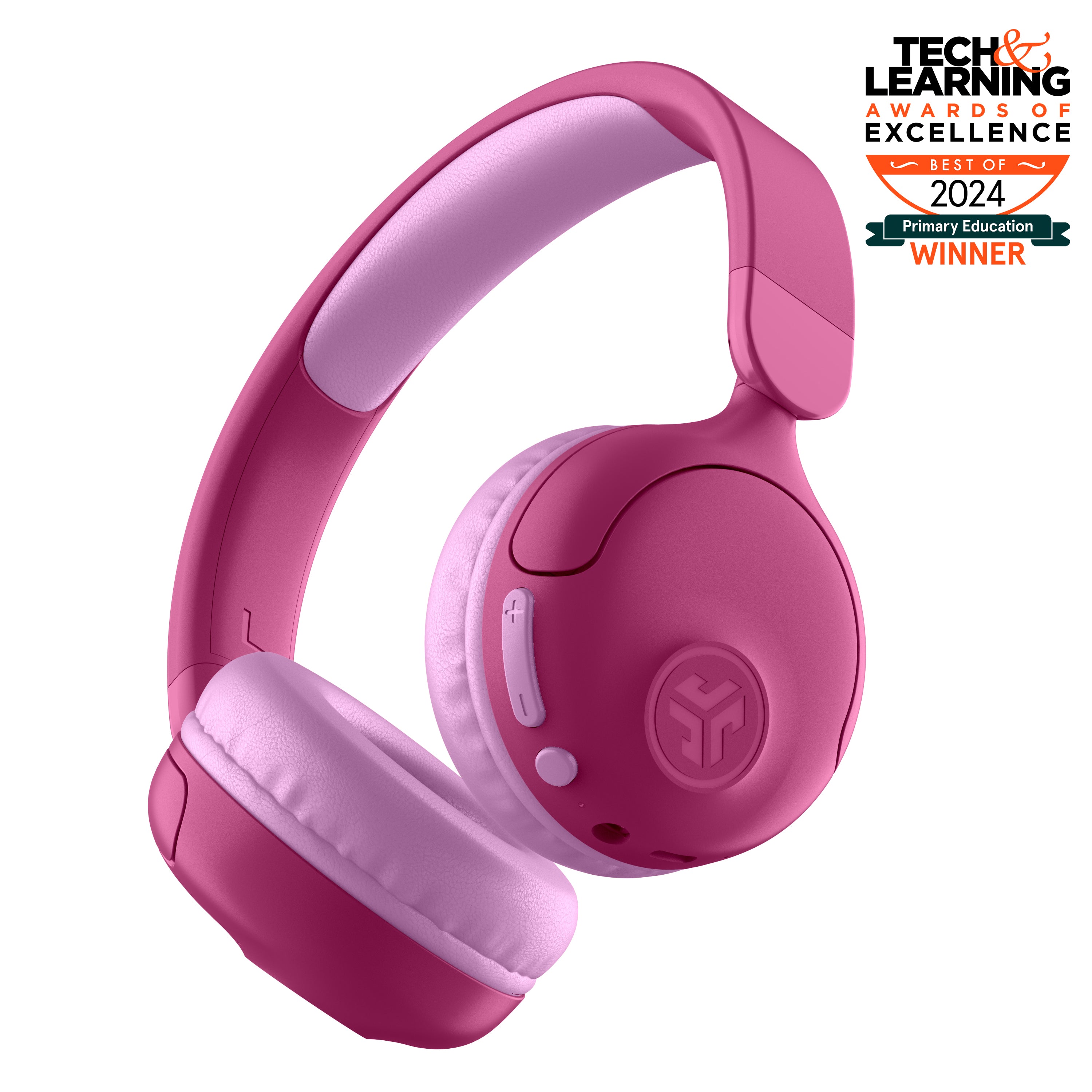 JBuddies Pop Wireless Kids Headphones Grey/Black - Pink
