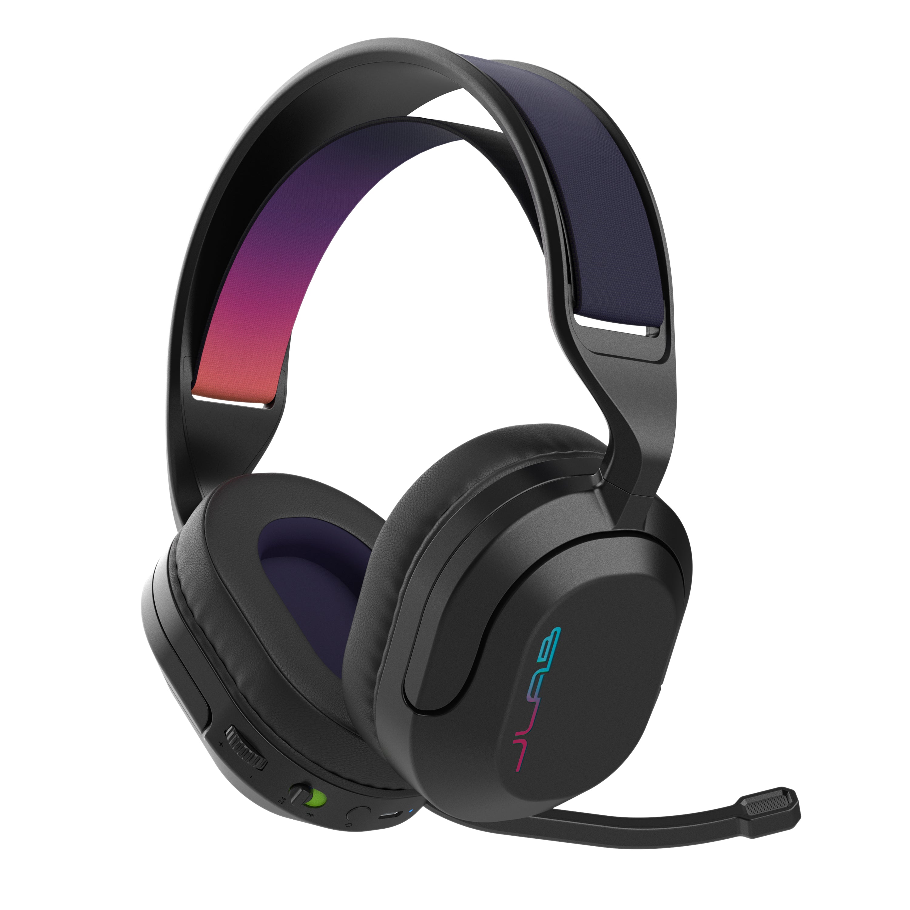 Nightfall Wireless Gaming Headset White - Nightfall Wireless Gaming Headset Black