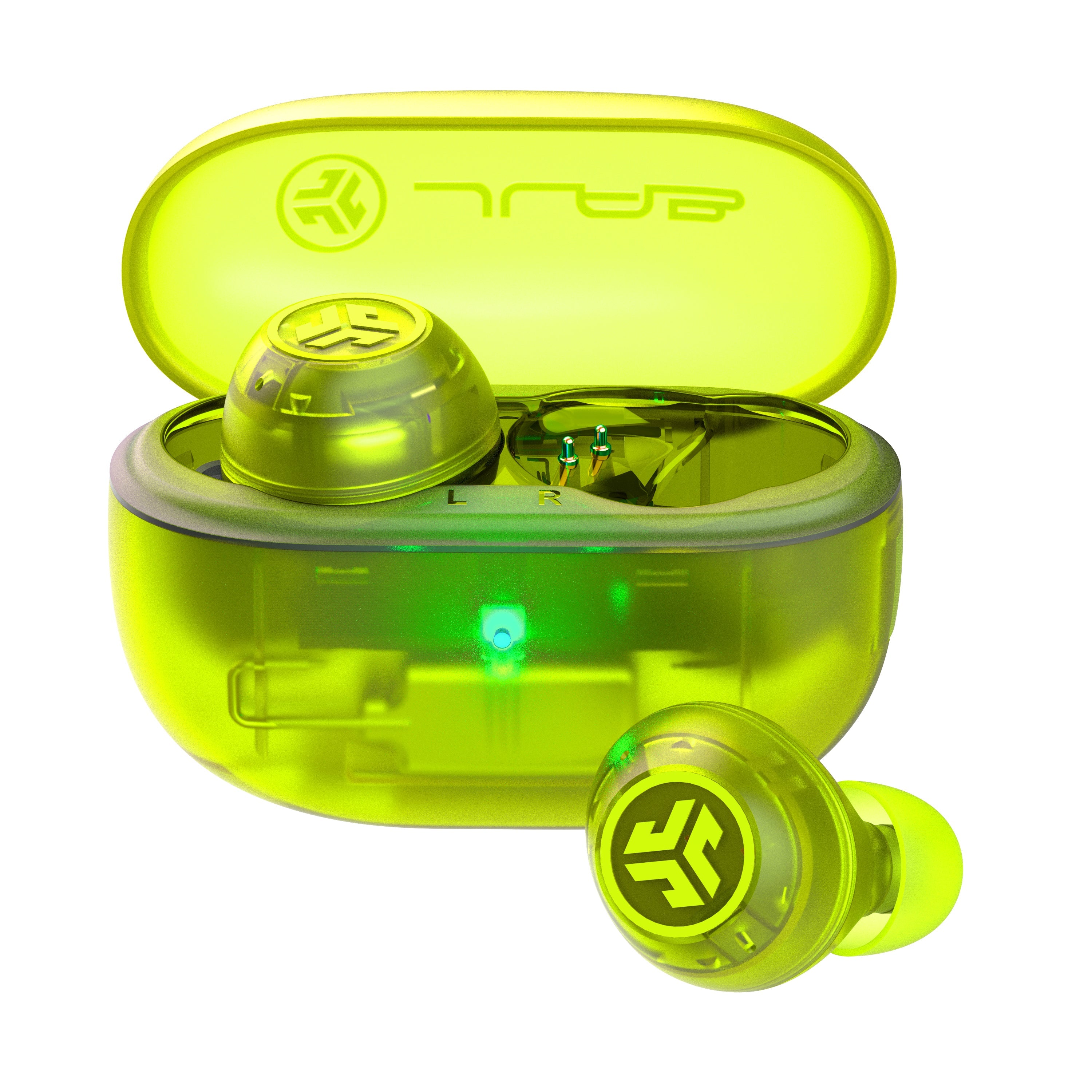 Go Pop ANC True Wireless Earbuds Teal - Transparent Neon Green