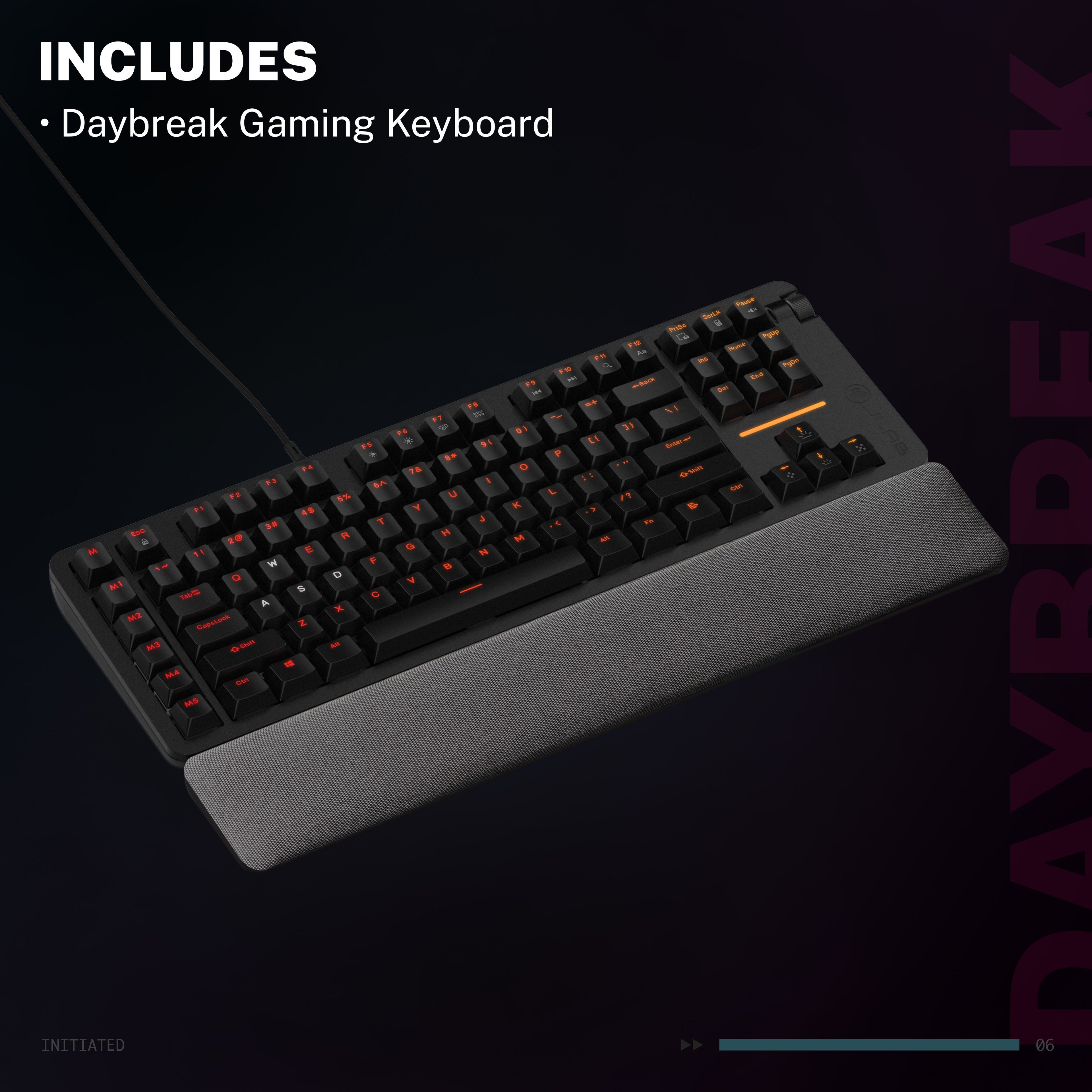 Daybreak TKL Wired Magnetic Gaming Keyboard Black